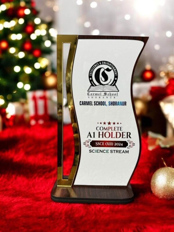 Custom Topper Memento|Academic Wooden & Metal Award |Kerala