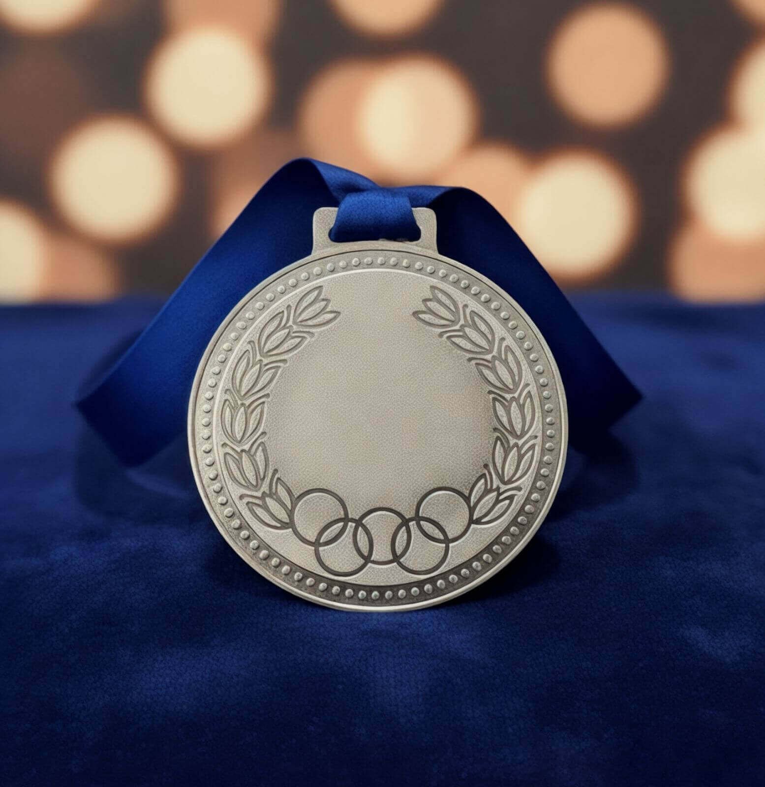 Custom Silver Finish Medal